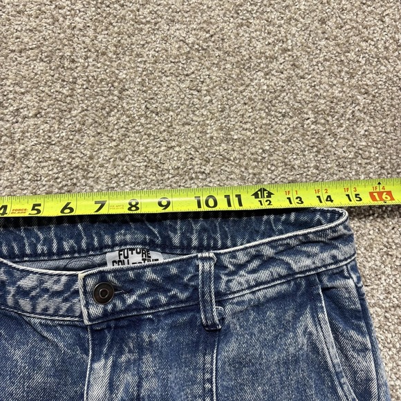 Future Collective Cargo Pants Womens 4 Blue Acid Wash Denim Jogger Style - Picture 7 of 9